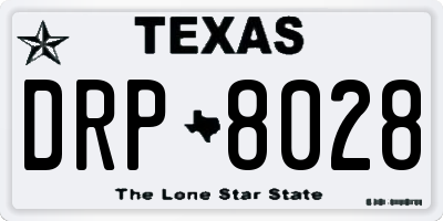 TX license plate DRP8028