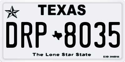 TX license plate DRP8035