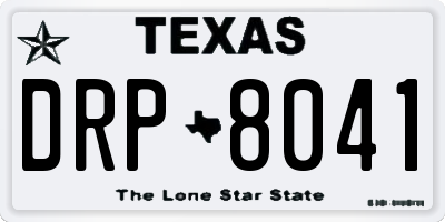 TX license plate DRP8041