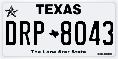 TX license plate DRP8043
