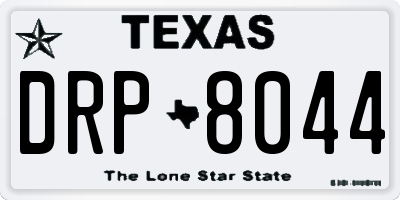 TX license plate DRP8044
