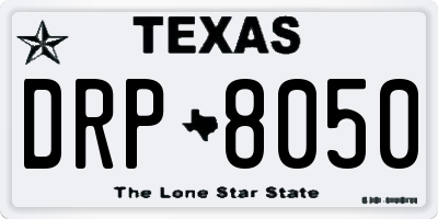 TX license plate DRP8050