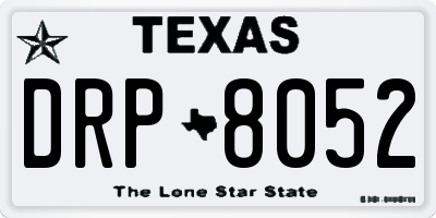 TX license plate DRP8052