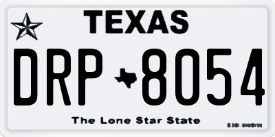TX license plate DRP8054