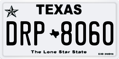 TX license plate DRP8060