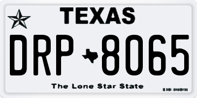 TX license plate DRP8065