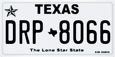 TX license plate DRP8066