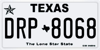 TX license plate DRP8068
