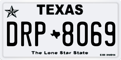 TX license plate DRP8069