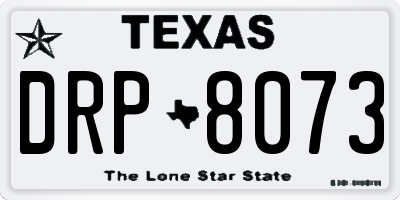 TX license plate DRP8073