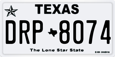 TX license plate DRP8074