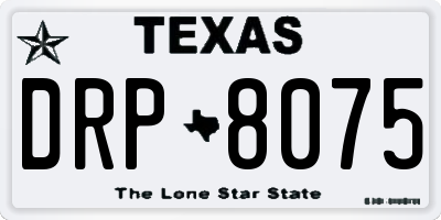 TX license plate DRP8075