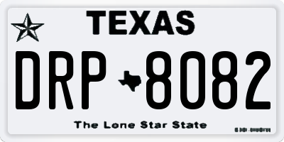 TX license plate DRP8082