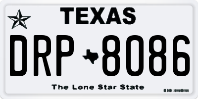 TX license plate DRP8086