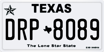 TX license plate DRP8089