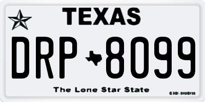 TX license plate DRP8099