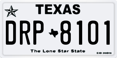 TX license plate DRP8101