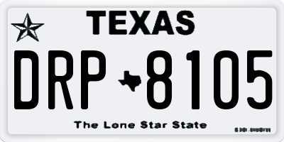 TX license plate DRP8105