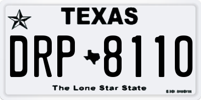 TX license plate DRP8110