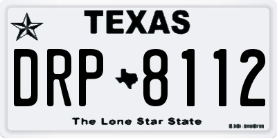 TX license plate DRP8112