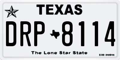 TX license plate DRP8114