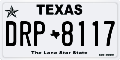 TX license plate DRP8117