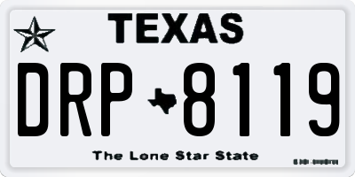 TX license plate DRP8119