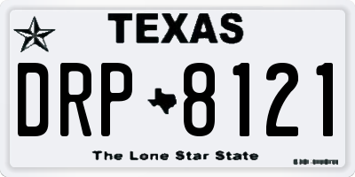 TX license plate DRP8121