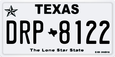 TX license plate DRP8122