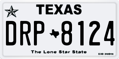 TX license plate DRP8124