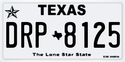 TX license plate DRP8125