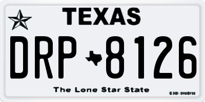 TX license plate DRP8126