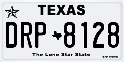 TX license plate DRP8128