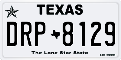 TX license plate DRP8129