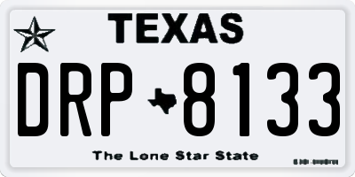 TX license plate DRP8133