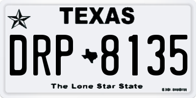 TX license plate DRP8135