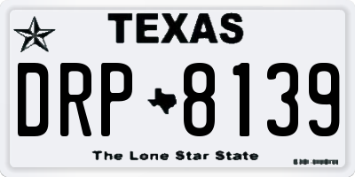 TX license plate DRP8139