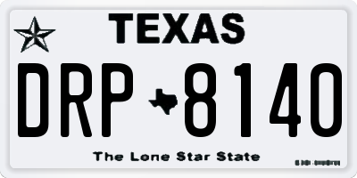 TX license plate DRP8140