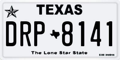 TX license plate DRP8141