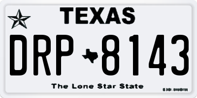 TX license plate DRP8143