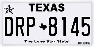 TX license plate DRP8145