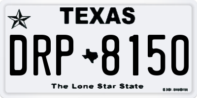 TX license plate DRP8150