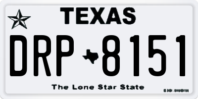 TX license plate DRP8151