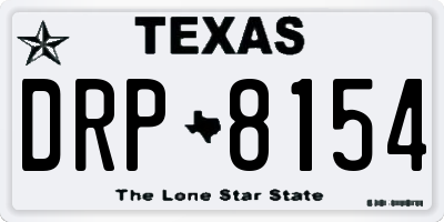 TX license plate DRP8154
