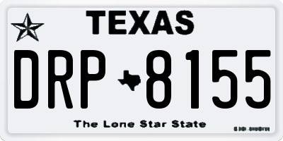 TX license plate DRP8155