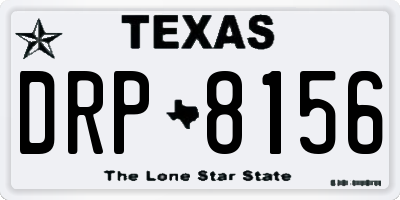 TX license plate DRP8156