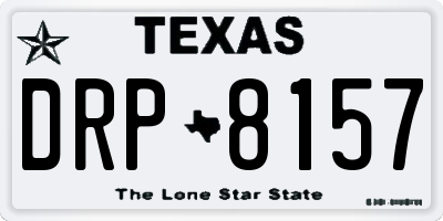 TX license plate DRP8157