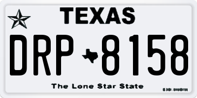 TX license plate DRP8158