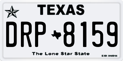 TX license plate DRP8159