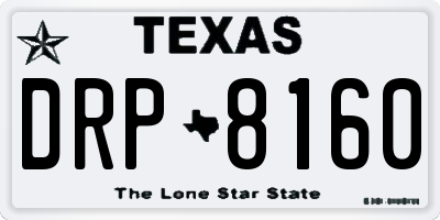 TX license plate DRP8160